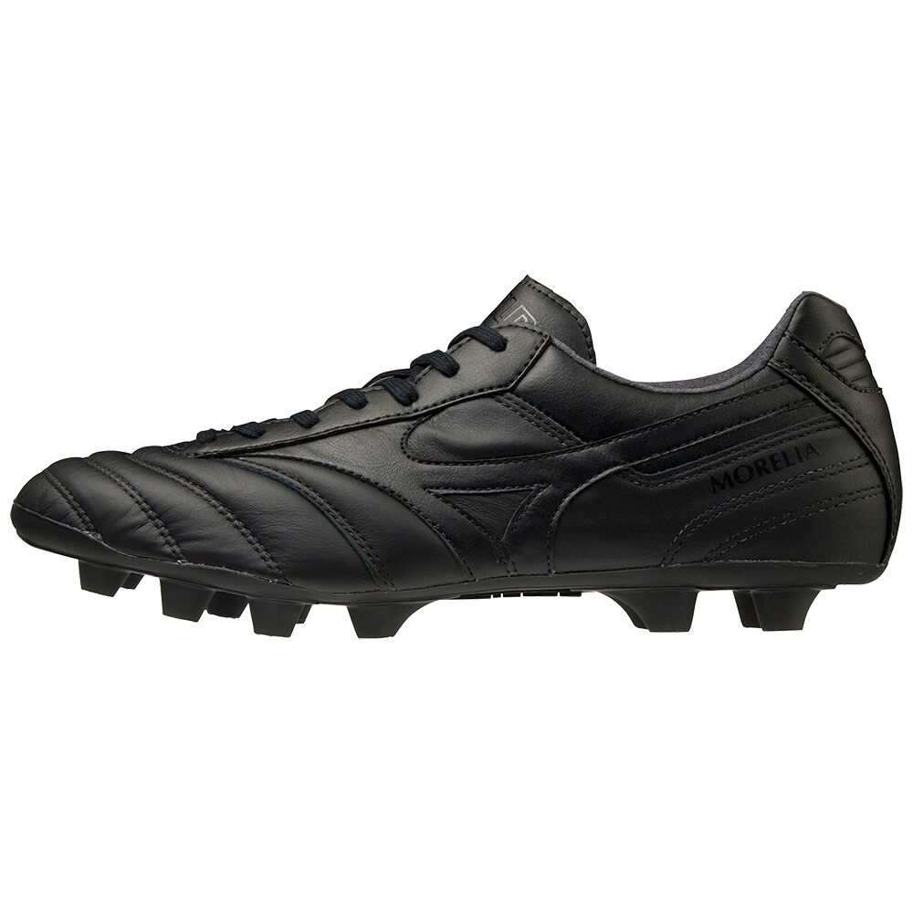 Tacos de Futbol Mizuno Morelia II Elite Para Hombre Negros 1408253-ZY